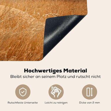 Фартух для плити, кухонний фартух, вініл, 78x52 см, декор для кухні, облицювання стіни, кришка для плити - сіро-чорна (Лев - Захід сонця, 52,7Д x 91,6Ш см)