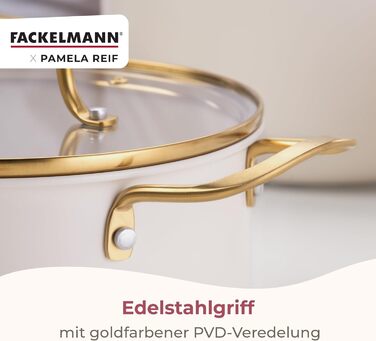 Кастрюля 3,4 л со стеклянной крышкой 20 см, пастельно-бежевый Pamela Reif Fackelmann