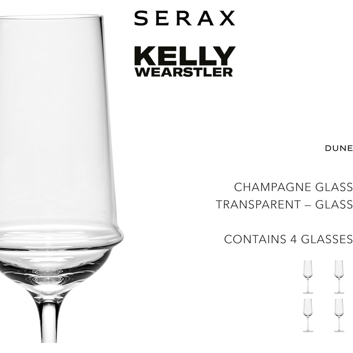 Елегантні келихи для шампанського 4 шт 400 мл Serax