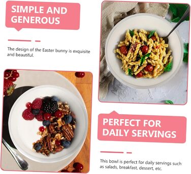 Керамічні миски з візерунком зайчика 2 шт ABOOFAN