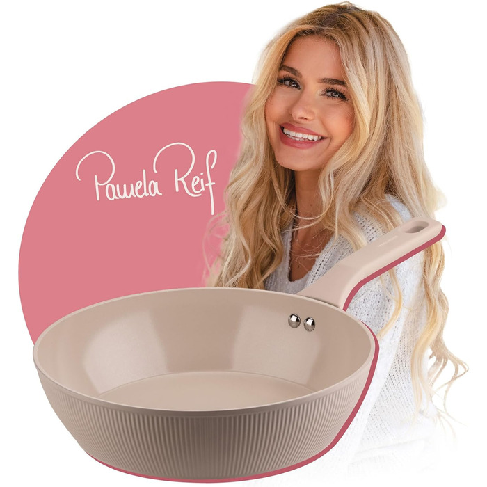 Сковорода глубокая 28 см с ребристым дизайном, пастельно-бежевый Pamela Reif Fackelmann