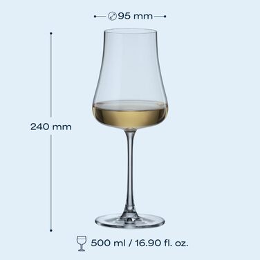 Набір з 6 келихів для білого вина 500 мл BOHEMIA CZECH REPUBLIC