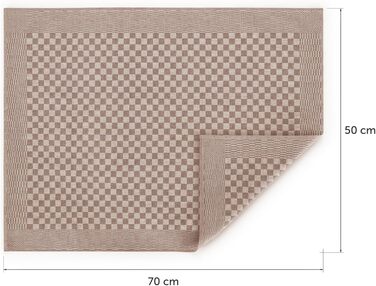 Кухонні рушники бавовняні 50 x 70 см, набір 5 предметів, коричневі Blumtal