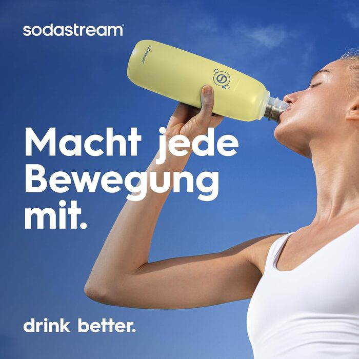 Бутылка для газированной воды 0,9 л, желтая Fizz & Go SodaStream