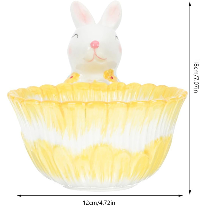 Керамическая чаша для хранения пасхального кролика Angoily