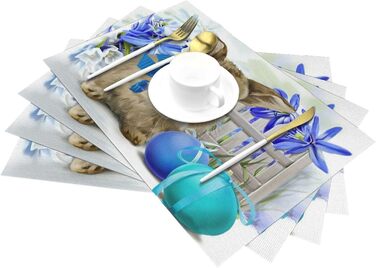 Подставка для стола с мотивом пасхального кролика 6 шт 30 х 45 см UNIOND