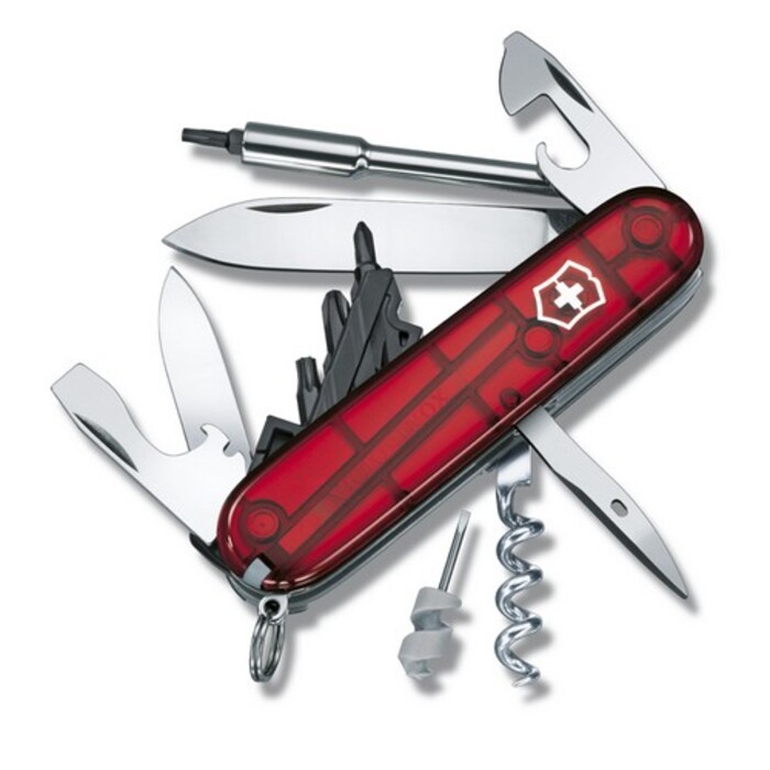 Нож Victorinox Cybertool S 91мм/29funk/красный.прозрачный