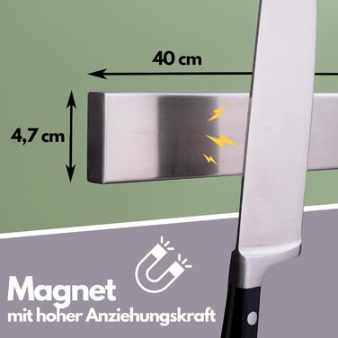 Магнитный держатель для ножей 40 см Vialex