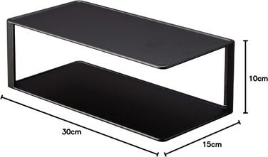 Прямокутна підставка для посуду Yamazaki 5641 TOWER, сталева, мінімалістичний дизайн (чорний (чорний 19-3911TCX))