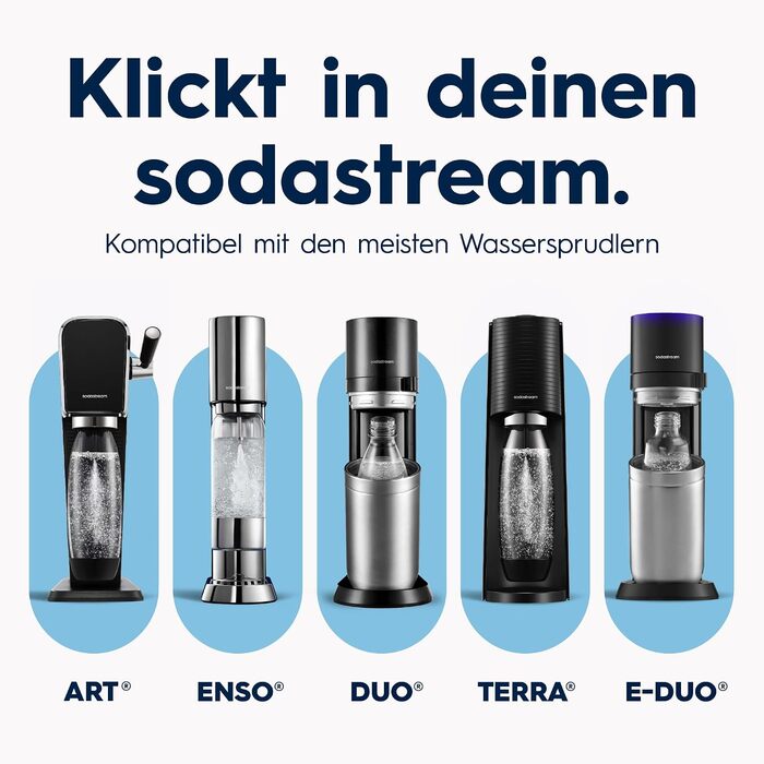 Бутылка для газированной воды 0,9 л, светло-синяя Fizz & Go SodaStream