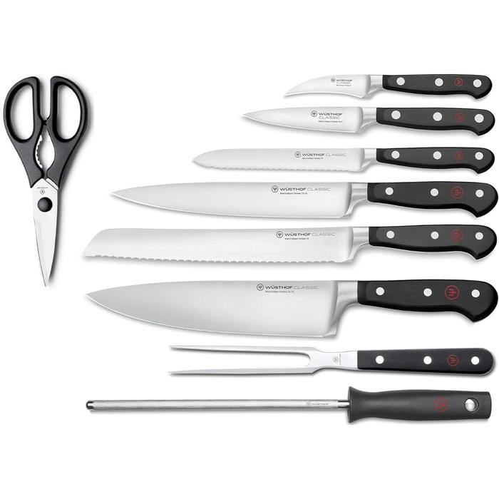 Набор ножей, 9 предметов в деревянном блоке 1090170904 Classic Wuesthof