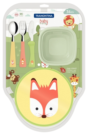 Набір дитячого посуду Tramontina Baby Friends, 5 предметів (6710900)
