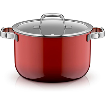 Каструля 24 см зі скляною кришкою, червоний Fusiontec Mineral Pro WMF
