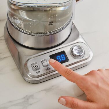 Автоматична чайна машина Karaca X Refika XL, чайник на 2 л та скляний чайник на 0,8 л, мультитемпературний режим, еко-режим, 2200 Вт, чайна машина для родини та гостей, хромована