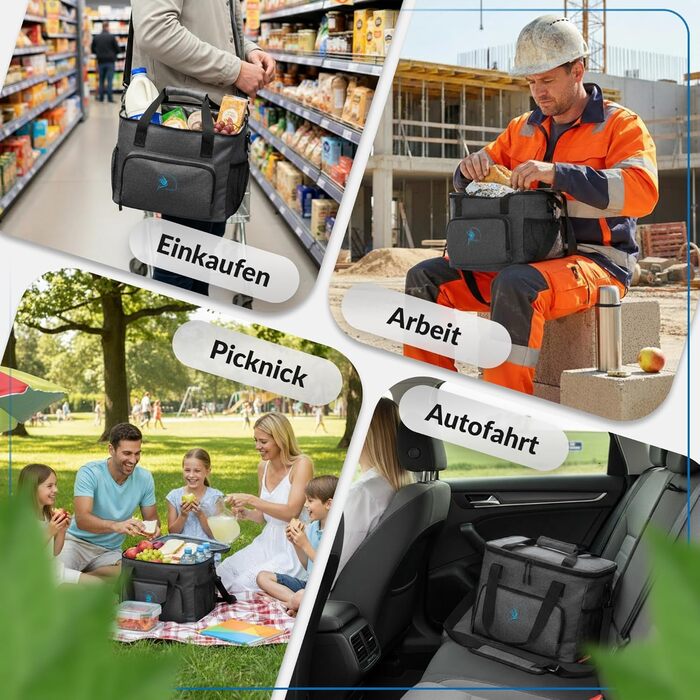 Термосумка для кемпинга 20 л черная Obics