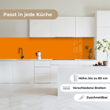 Кухонний фартух 60x250 см, самоклеючий фартух, кухонний фартух, кухонний фасад, самоклеючі кухонні фартухи - Осінь (Помаранчевий - колір, 60 x 400 см)