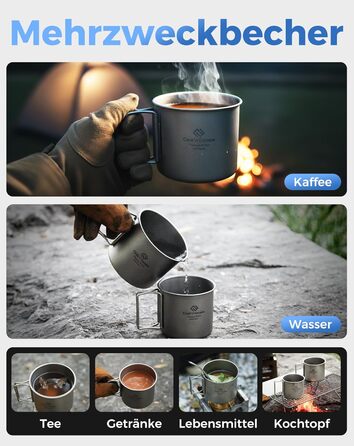 Набор туристических титановых кружок 340 и 470 мл COOK'N'ESCAPE