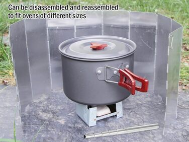 Складаний алюмінієвий вітровий екран для кемпінгових плит Anlising