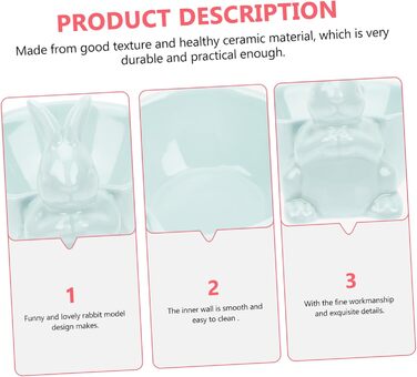 Керамическая миска с кроликом HOLIDYOYO