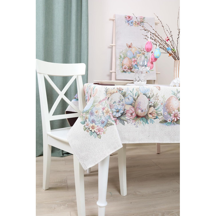Скатертина 140 х 240 см "Пасхальні яйця" textile idea