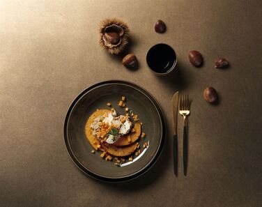 Тарелка для десерта 20 см каштановая Kolibri ASA-Selection