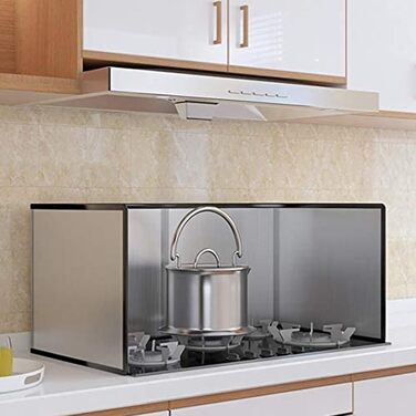 Захист від бризок з нержавіючої сталі, складний захист від бризок, кухонна пластина від бризок, дефлектор масляних випарів, захист від бризок на кухонній плиті, кухонна пластина від бризок, захист для плити для приготування їжі, смаження та підтримки чист