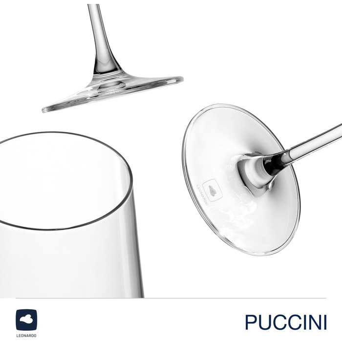 Келихи для рислінгу LEONARDO HOME PUCCINI (набір з 6 шт.) Келихи для вина, стійкі до подряпин (400 мл) Можна мити в посудомийній машині та довговічні Вічні келихи для білого вина Сучасний дизайн Келих для рислінгу Puccini 069540 6 келихів (келих для шампа