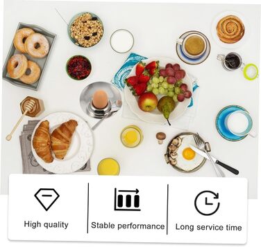 Підставка для яєць 12 см з ложкою, нержавіюча сталь Toyvian