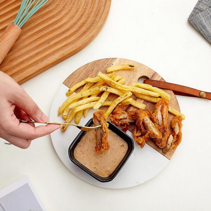 Набор из 6 керамических мисок для соусов 0,09 л, черный Swuut