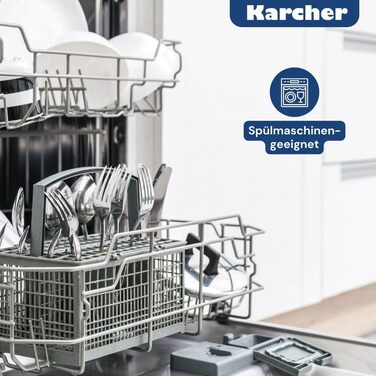 Набір посуду Karcher Jasmin, 20 предметів Набір посуду з нержавіючої сталі для індукції, включаючи скляні кришки Каструлі та сковорідки, придатні для миття в посудомийній машині та духовці Посуд для всіх типів плит з чашами з нержавіючої сталі