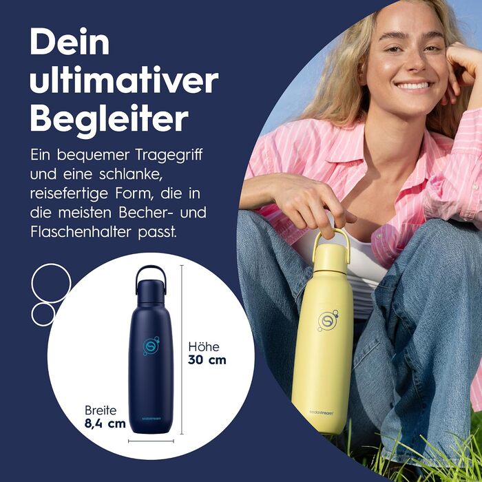 Бутылка для газированной воды 0,9 л, темно-синяя Fizz & Go SodaStream