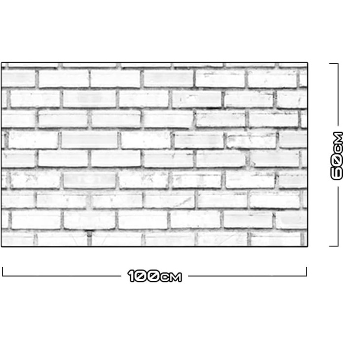 Дизайнерський кухонний фартух з алюмінієвого композиту, кухонний фартух, товщина 3 мм, 60x100 см, (білий цегляний)