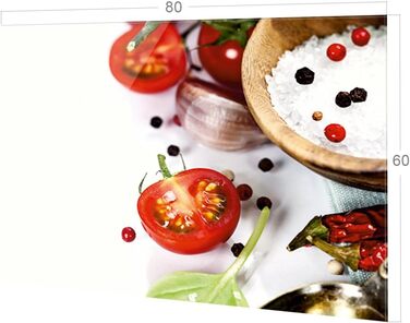 Стеклянная панель кухонного фартука 80х60 см GRAZDesign