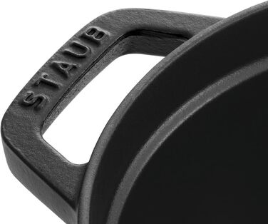 Чавунна жаровня/кокот STAUB, овальна 33 см, 6,7 л, чорна 33 см Чорний