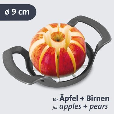 Слайсер для яблук і груш Westmark/фруктова кісточка, ø 9 см, алюміній/нержавіюча сталь, срібло 51102260 (Divisorex Dark Edition)