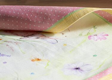 Бавовняні килимки для серветок, набір з 4 шт. , декоративні килимки для серветок, пасхальні килимки, що миються, для свят, вечерь, весни, літа (33 см x 48 см) (жовті), 39Hermine 100