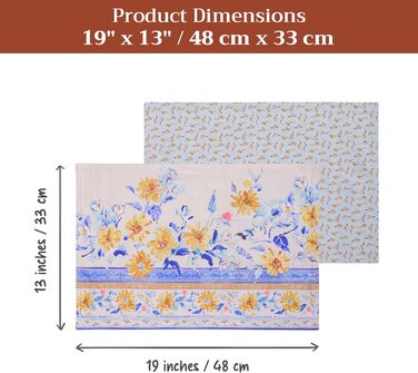 Серветки Maison d&39Hermine зі 100 бавовни, набір з 4 шт. , декоративні серветки, пасхальні серветки, які можна прати, для свят, вечерь, весни, літа (33 см x 48 см) (012 - Girassol)
