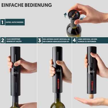 Електричний штопор 6-в-1 з USB-зарядкою відкривачка для вина Twinz'up