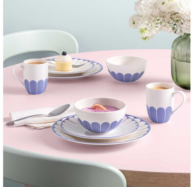 Набір столового посуду на 2 персони, 8 предметів, синій Fleur Villeroy & Boch