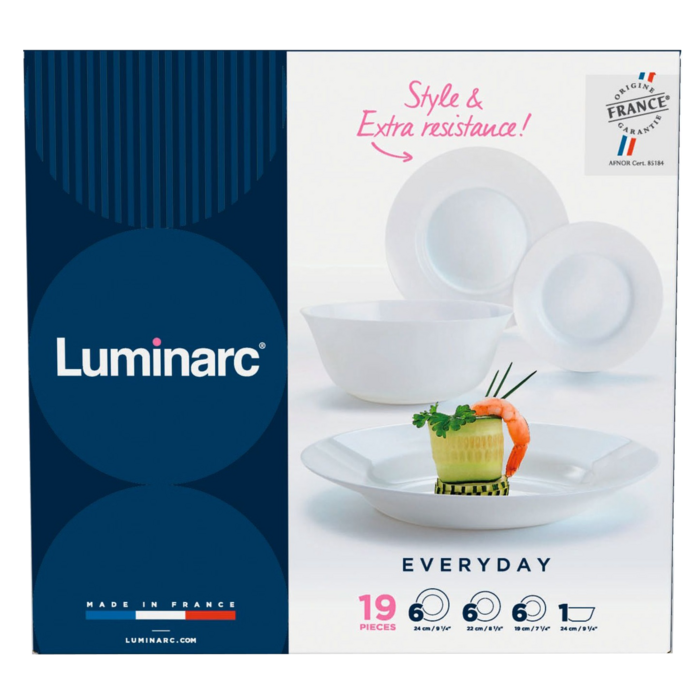 Сервиз столовый LUMINARC EVERYDAY, 19 предметов (6122524)