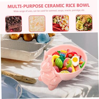 Керамічна миска у формі кролика на Великдень рожева Holibanna