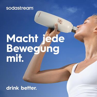 Бутылка для газированной воды 0,9 л, песочно-бежевая Fizz & Go SodaStream