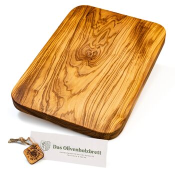 Обробна дошка з оливкового дерева 35 х 25 см das Olivenholzbrett