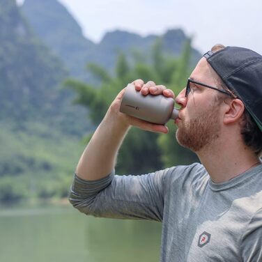 Серебряная бутылка для воды с термоизоляцией 400 мл SILVERANT