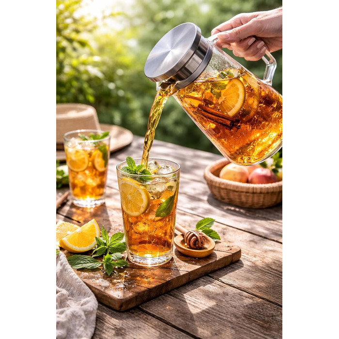 Скляний графін з кришкою 1,5 л WOODFLAME DECO AND MORE