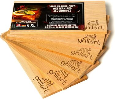 Набір із 6 дошок для гриля 30 х 14 см grillart