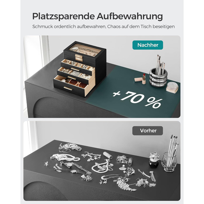 Органайзер для ювелирных изделий 4-уровневый черный SONGMICS