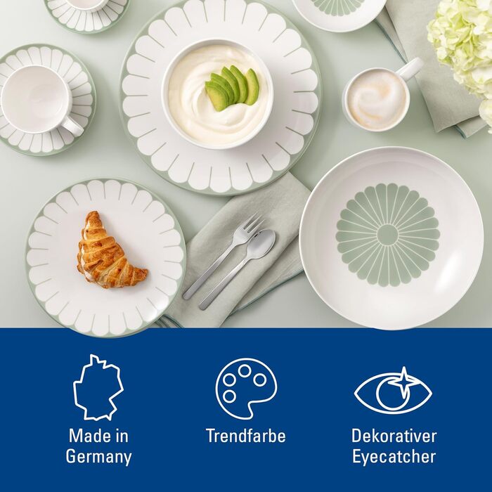 Обідня тарілка 26,6 см, зелений Fleur Villeroy & Boch