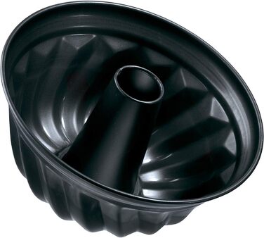 Конічна пружинна форма 32 см ЧОРНИЙ МЕТАЛІК, Форма для випічки з плоским дном, Форма для торта з високоякісним антипригарним покриттям, (Колір чорний), Кількість (комплект з формою), 6530
