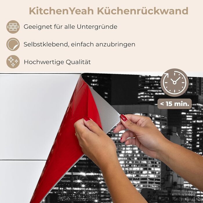 Кухонний фартух 60x80 см Самоклеючий настінний захисний екран для кухні Кухонний фартух Кухонні фасади Кухонні фартухи Кухонна стіна Вода - Пейзаж - (Нью-Йорк - Міст, 60 x 250 см)